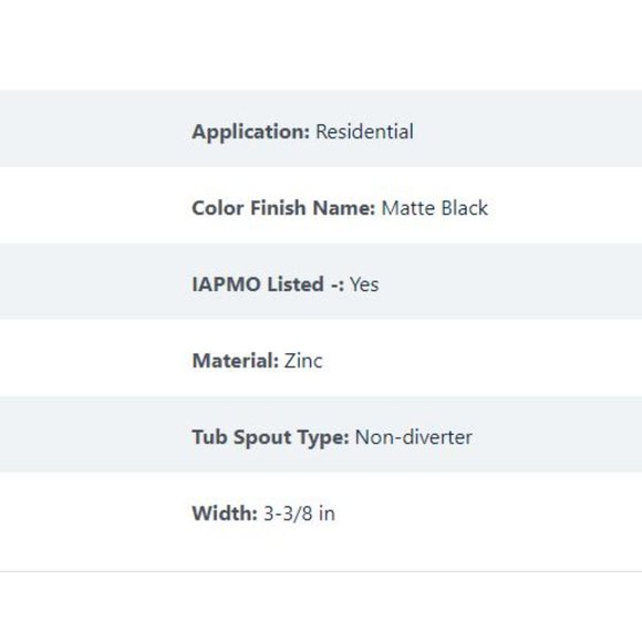 PROFLO Kelper Tub Spout in Matte Black - PFTS39MB - Picture 8 of 8